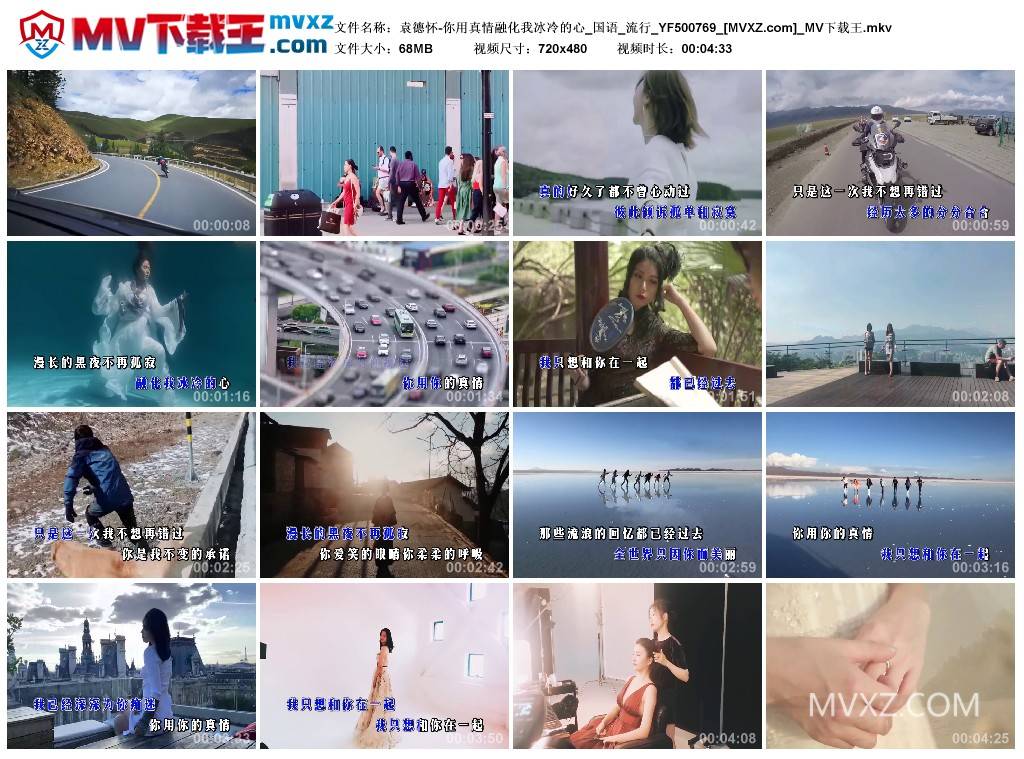 袁德怀-你用真情融化我冰冷的心_国语_流行_YF500769